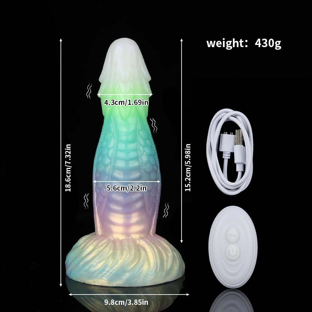 幻の色彩の夜光グラデーション、麒麟風夜光電動振動ディルド
