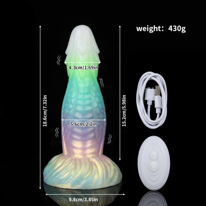 幻の色彩の夜光グラデーション、麒麟風夜光電動振動ディルド