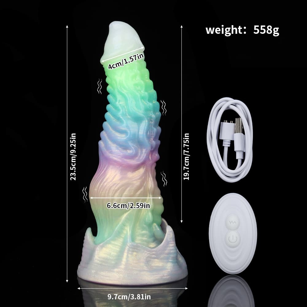 夜光カラフルグラデ、鬼魔風夜光電動振動ディルド
