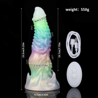 夜光カラフルグラデ、鬼魔風夜光電動振動ディルド