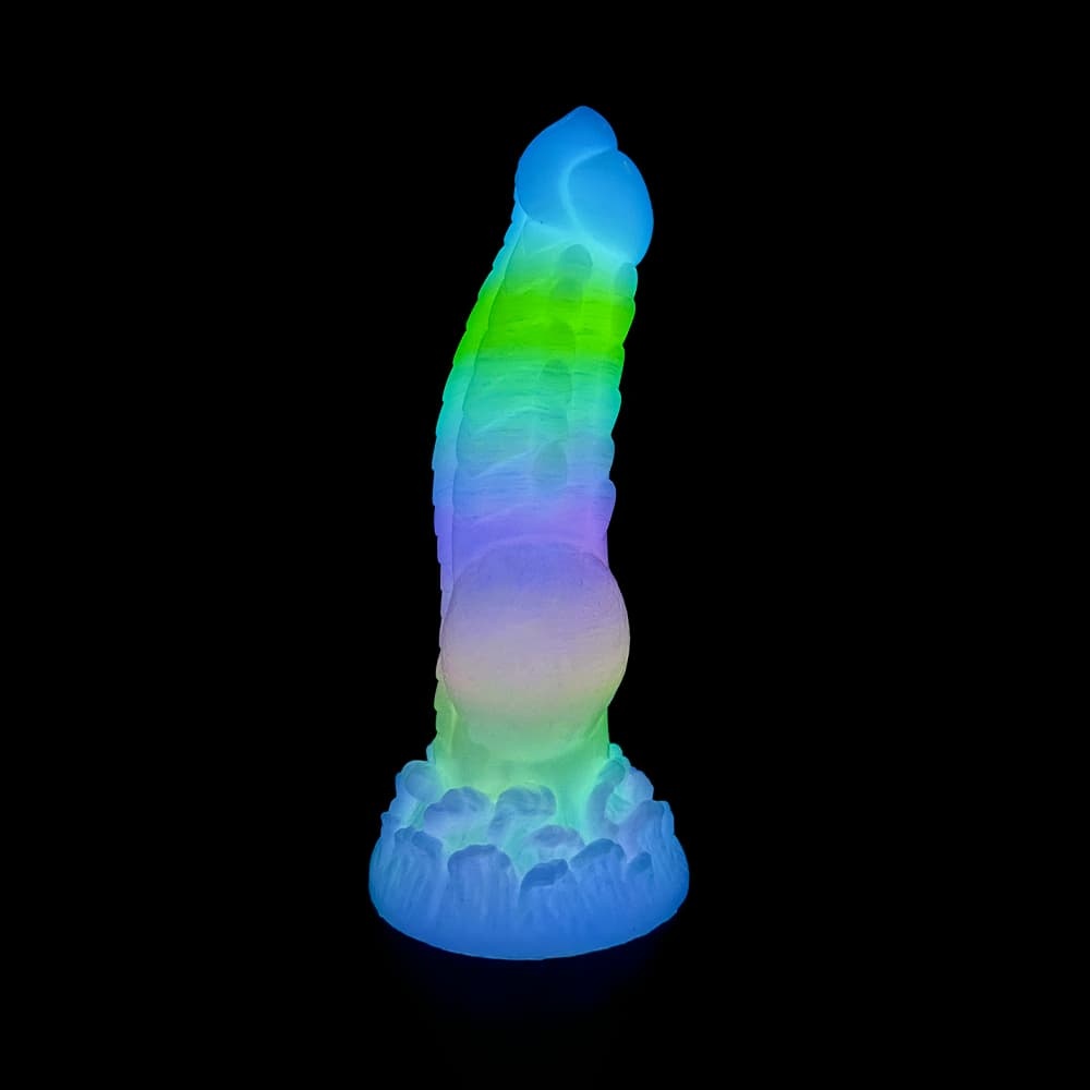 夜光カラフルグラデ、野狗（やけいぬ）風夜光電動振動ディルド