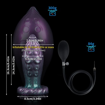 深淵紫色インフレータブルアナルプラグ