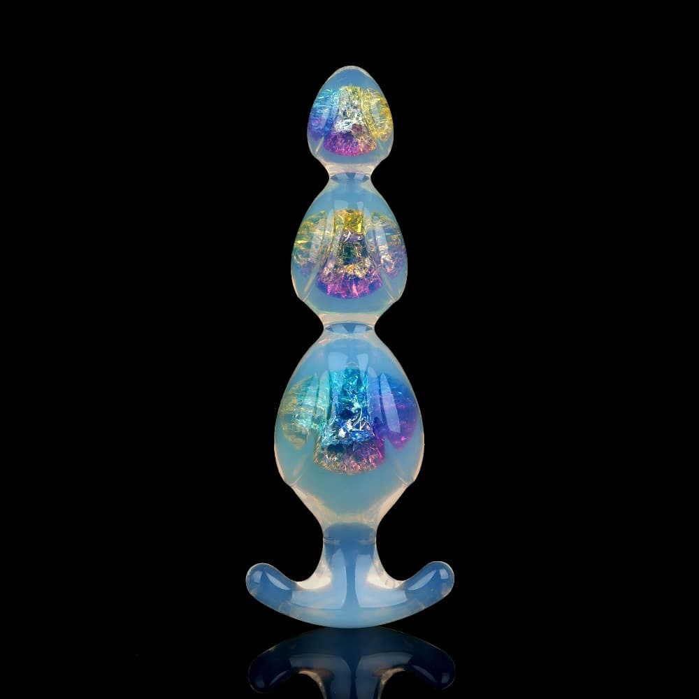 カラフルビーンポッド風水晶肛門プラグ