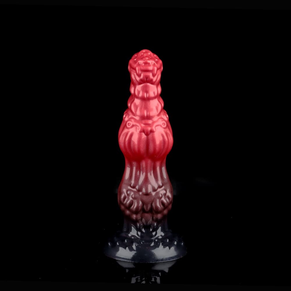 赤黒グラデの犬茎（狗屌）風インフレータブルアナルプラグ