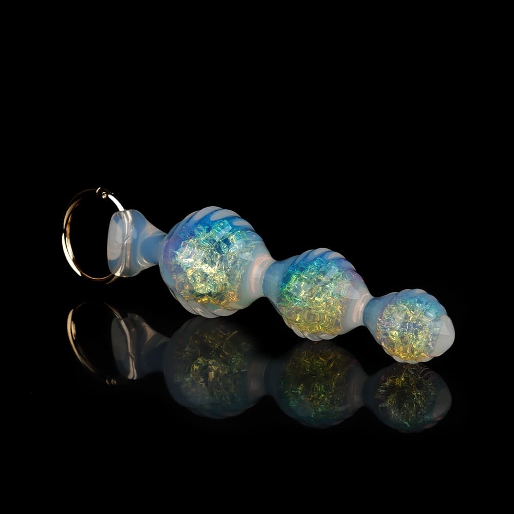 多色クリスタル、波紋をイメージした肛門プラグ