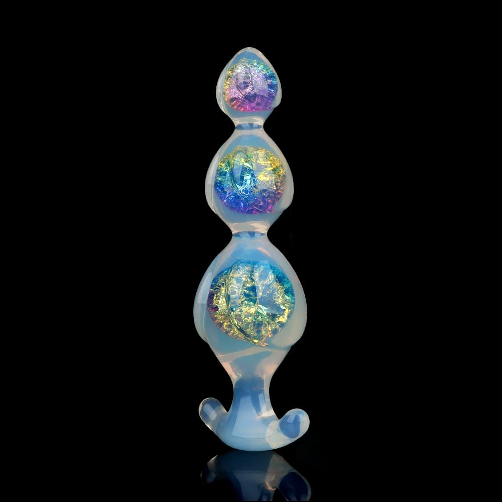 カラフルビーンポッド風水晶肛門プラグ