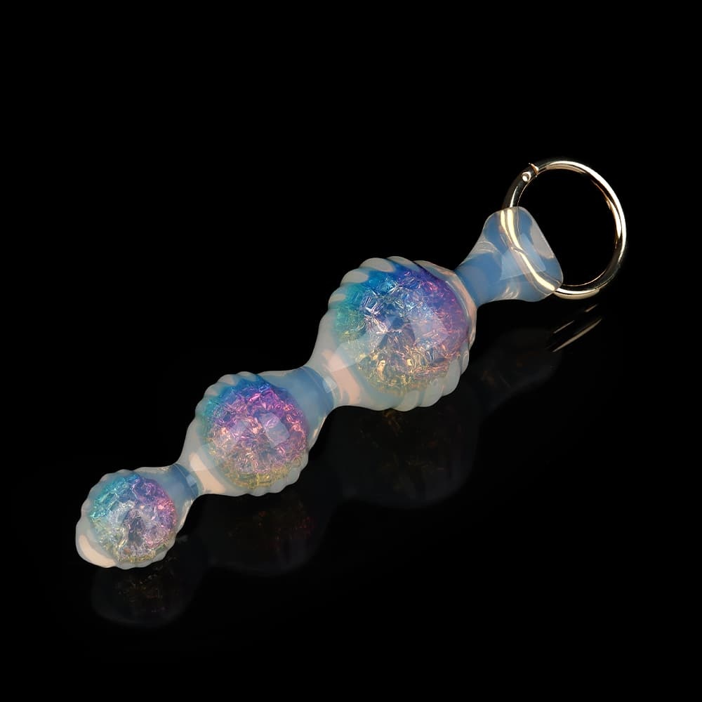 多色クリスタル、波紋をイメージした肛門プラグ