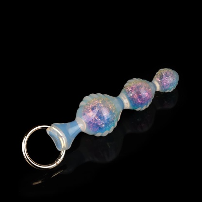 多色クリスタル、波紋をイメージした肛門プラグ