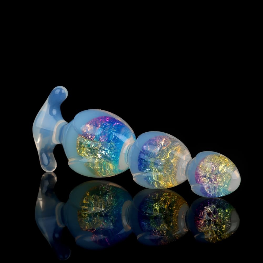 カラフルビーンポッド風水晶肛門プラグ