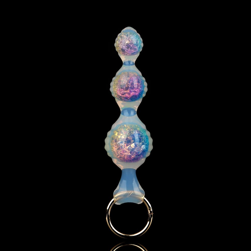 多色クリスタル、波紋をイメージした肛門プラグ