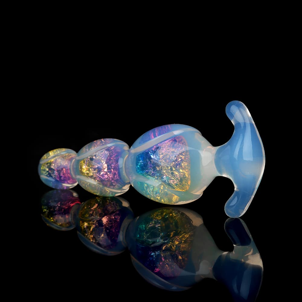 カラフルビーンポッド風水晶肛門プラグ