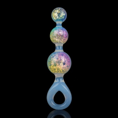 カラー3ボールクリスタルアナルプラグ