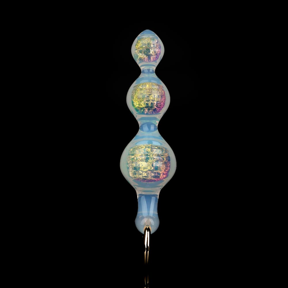 多色クリスタル、波紋をイメージした肛門プラグ