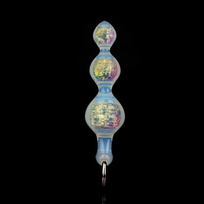 多色クリスタル、波紋をイメージした肛門プラグ