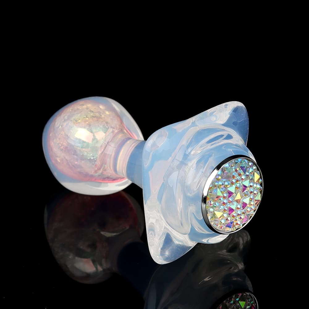 パステルカラーの桃ハート風水晶アナルプラグ、4 種付属品で多様な快楽体験をお届け