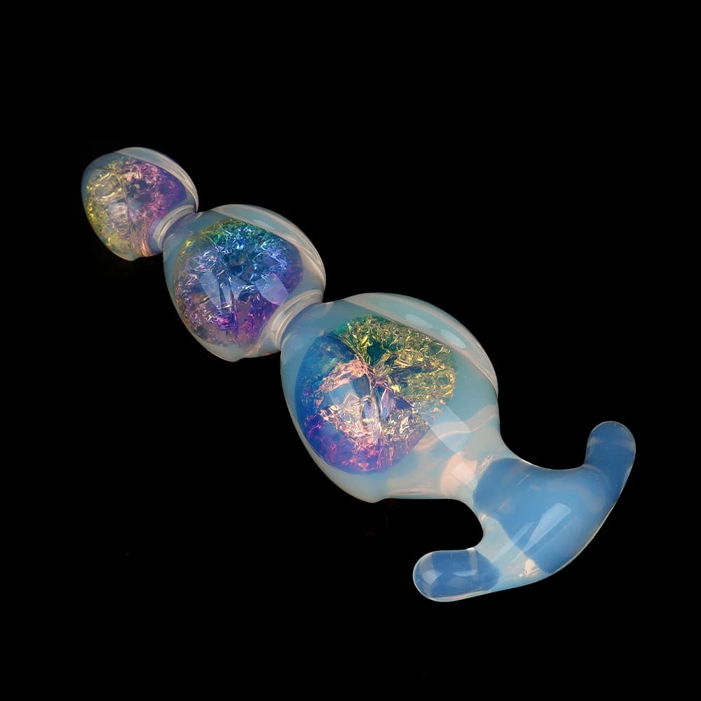 カラフルビーンポッド風水晶肛門プラグ