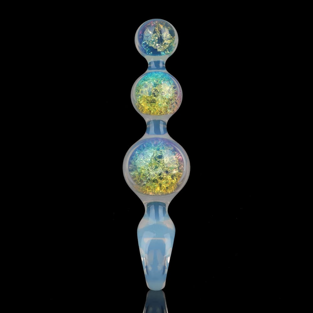 カラー3ボールクリスタルアナルプラグ