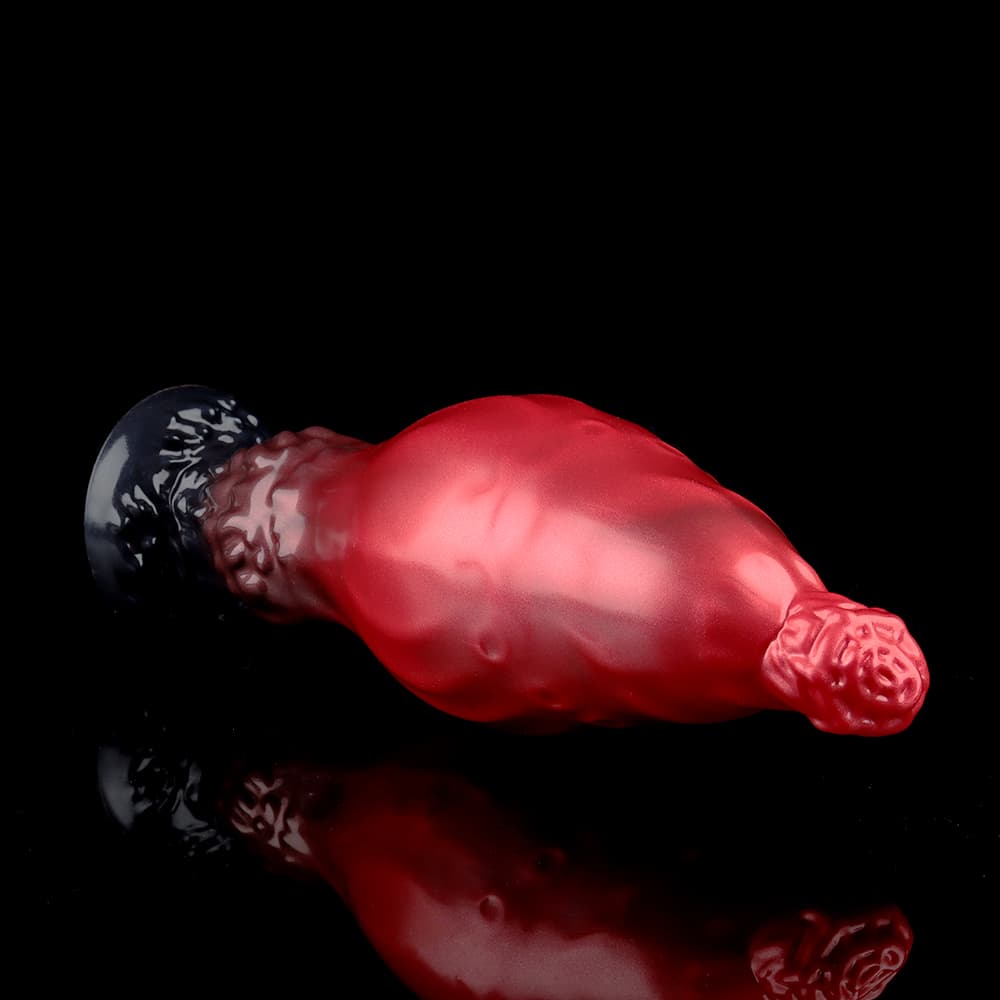赤黒グラデの犬茎（狗屌）風インフレータブルアナルプラグ