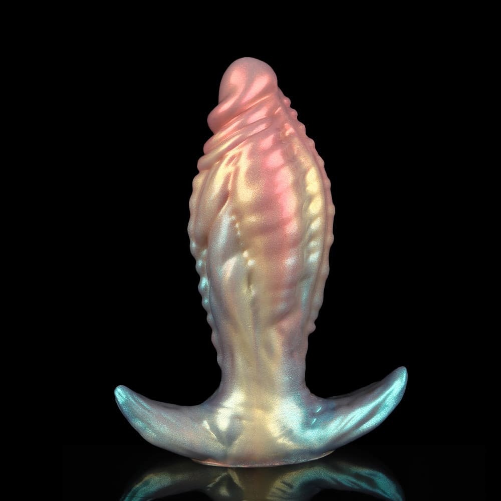 幻のような色合いで彩られたワンダーサラマンダー型アナルプラグ