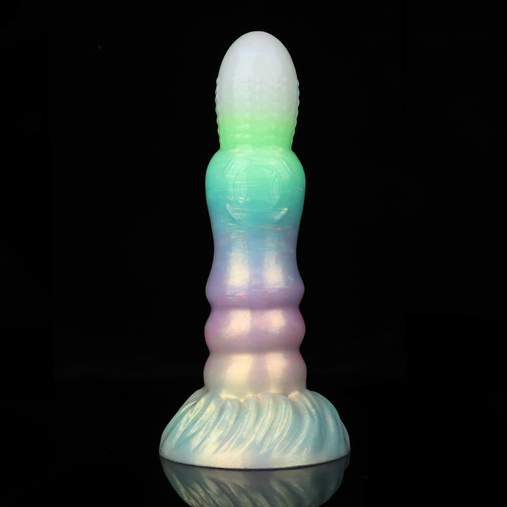カラフルな夜光グラデーションを備えた金剛鈴風夜光電動振動ディルド