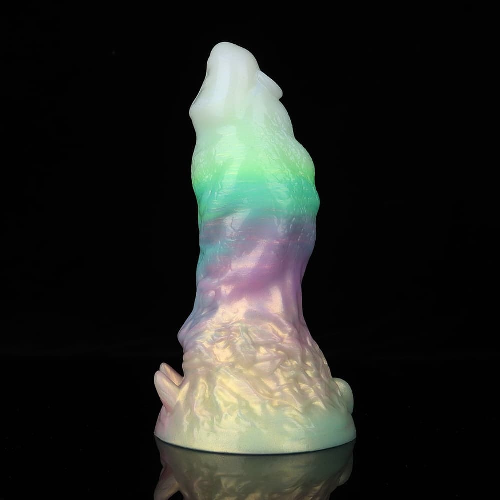 光り輝く多彩な夜光を持つ獅子座デザインの電動振動ディルド