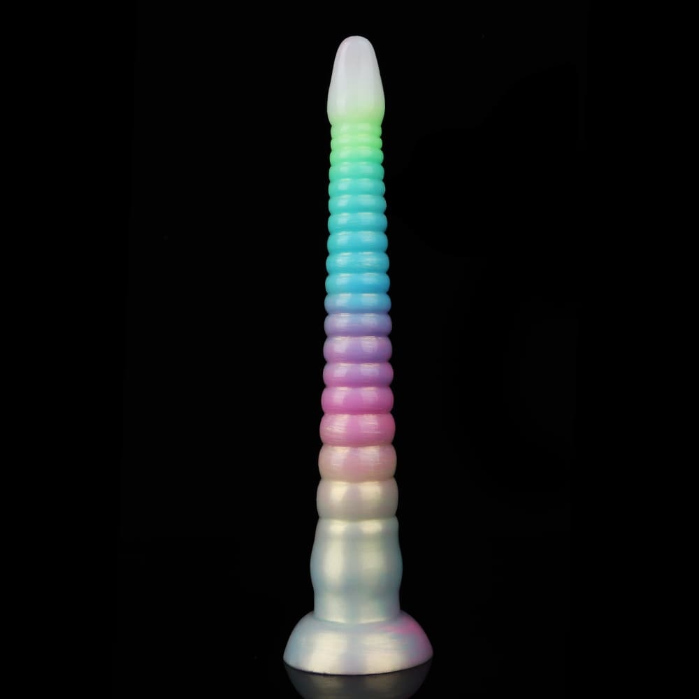 夜光カラフルグラデ、蛸（章鱼）触手風夜光電動ディルド