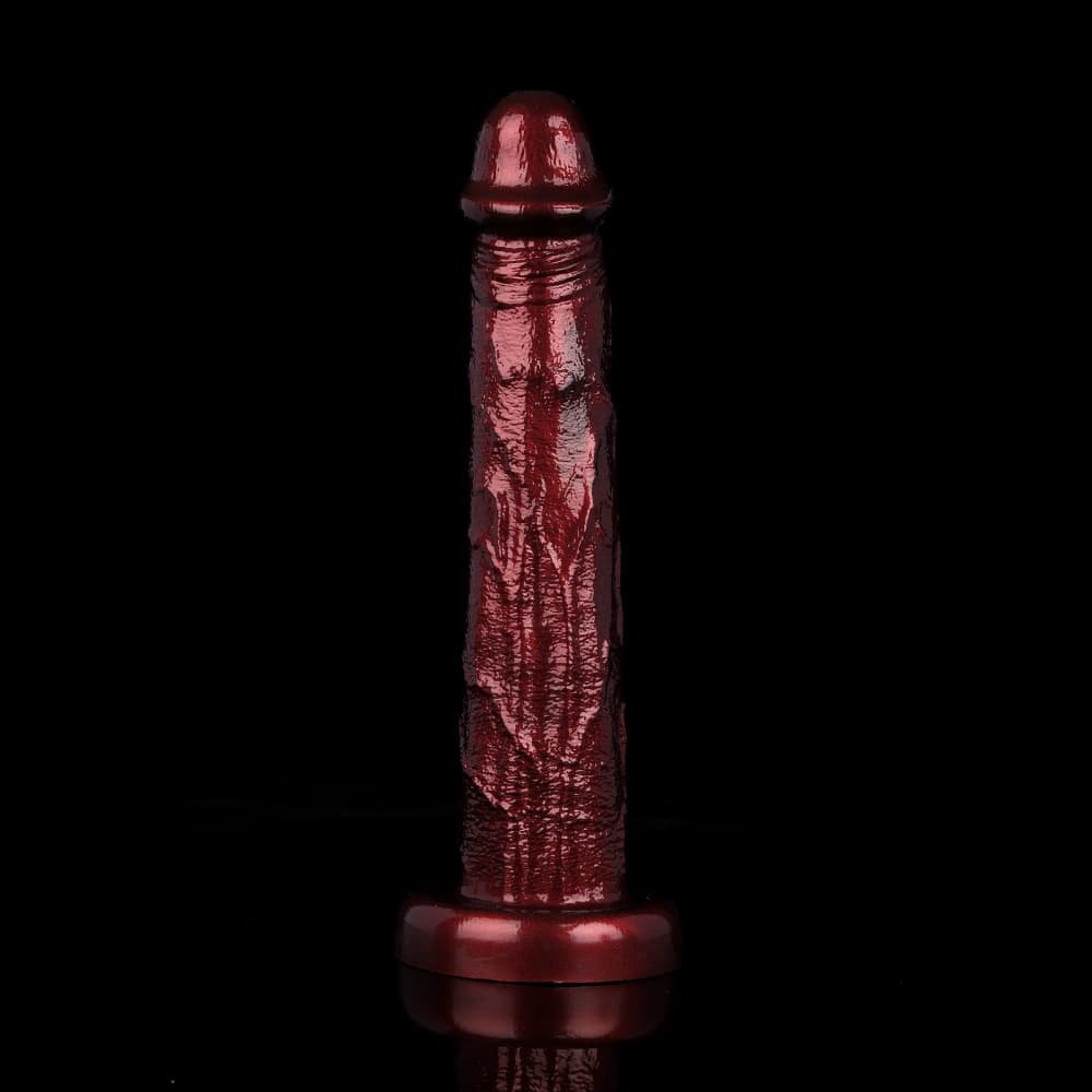 ワインレッドの杖型空気注入式ディルド