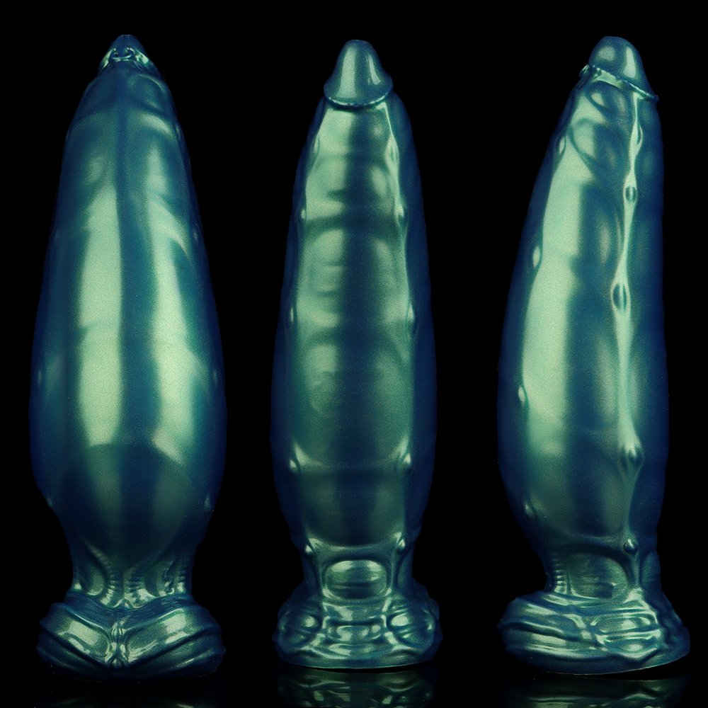 緑の鎧の空気入りディルド