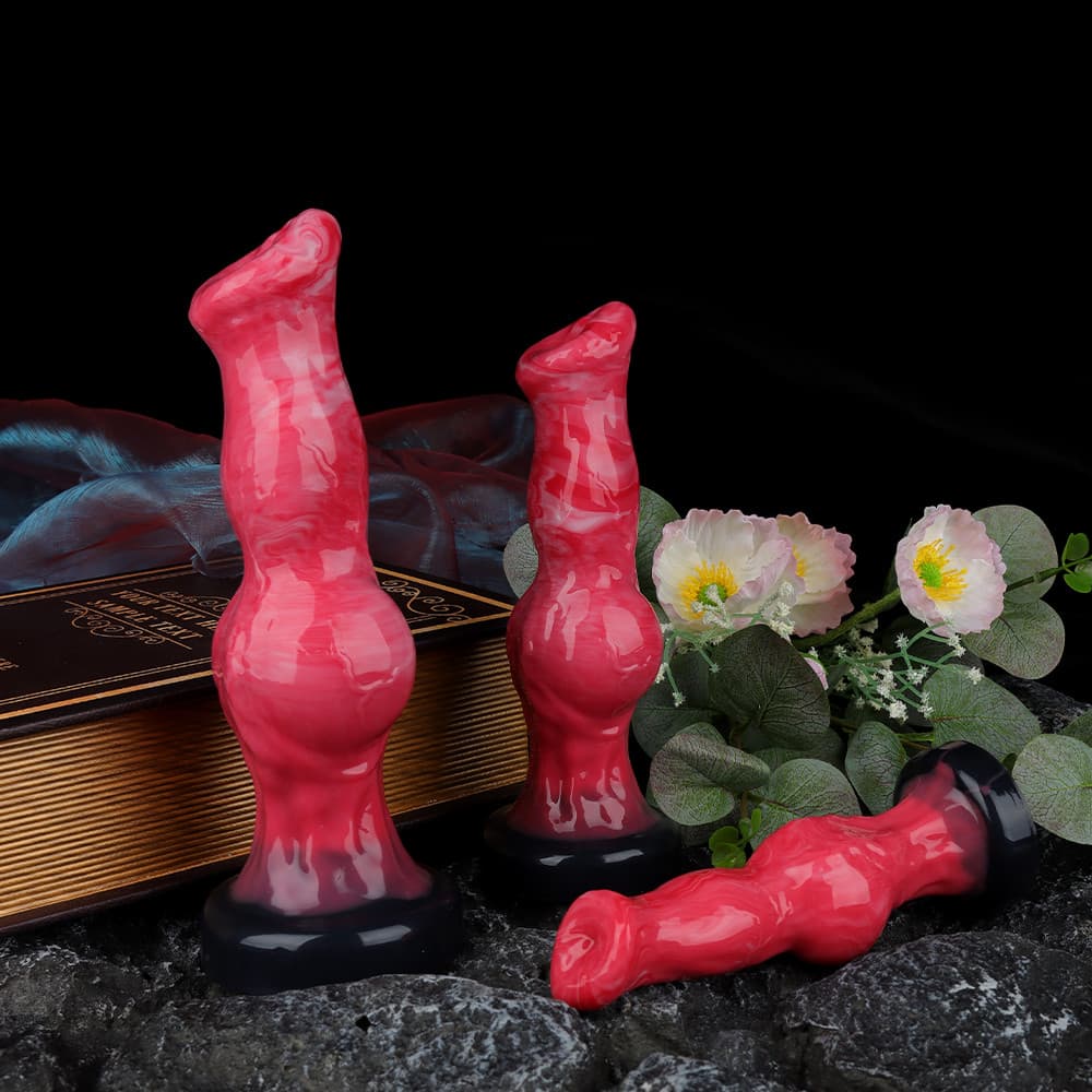 ピンクカラーの「スキンドッグ」ディルド 成人向け快楽アイテム