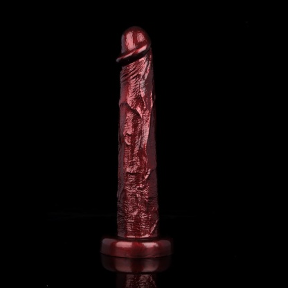 ワインレッドの杖型空気注入式ディルド