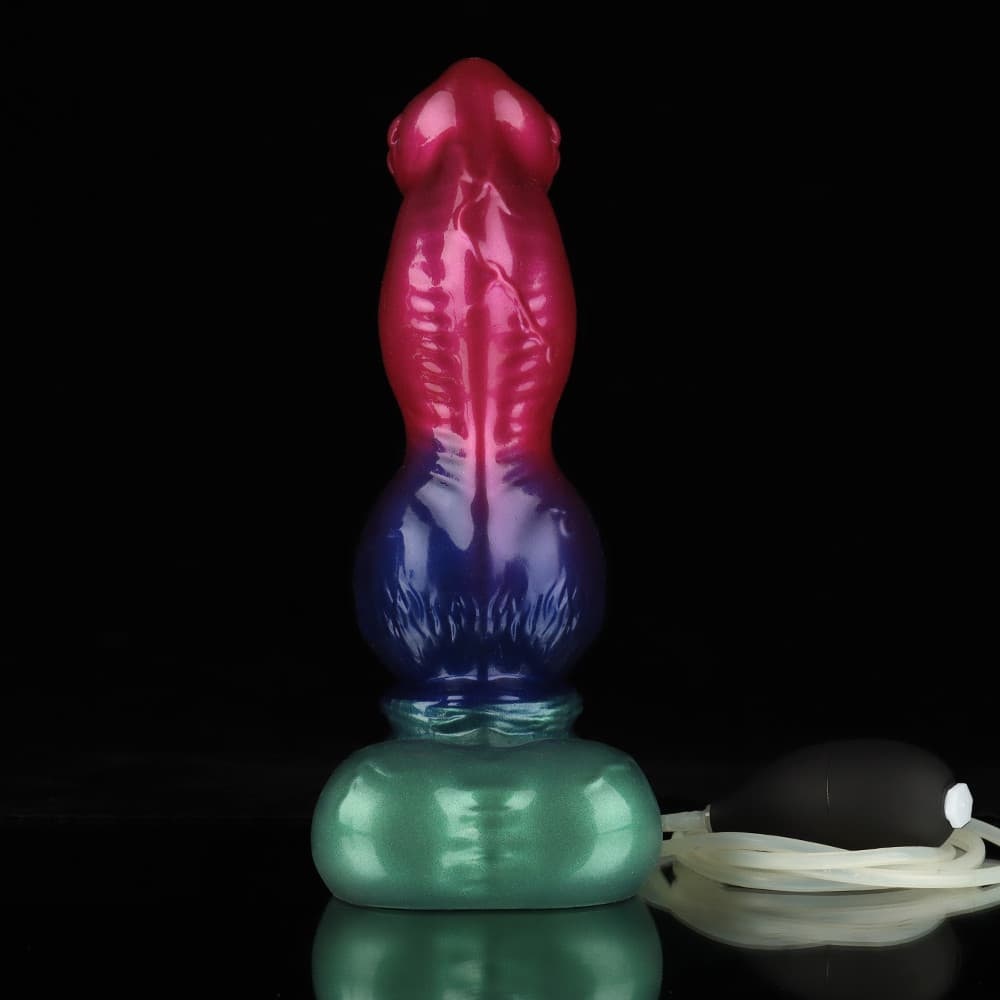 幻想的な色合いの「砲犬」射精ディルド 