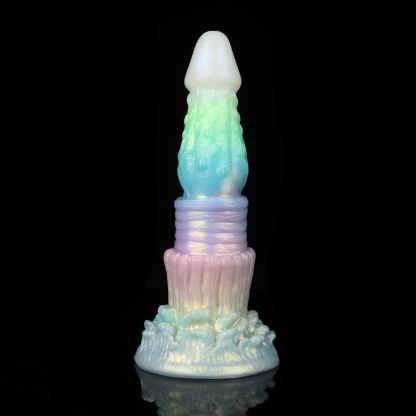 幻の光るカラー、釘造形夜光電動振動ディルド