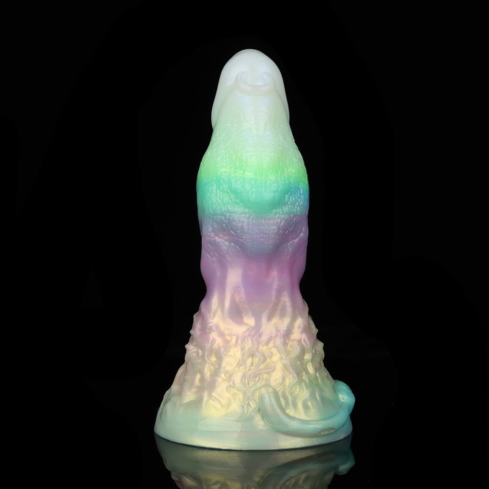 光り輝く多彩な夜光を持つ獅子座デザインの電動振動ディルド