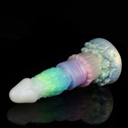 幻の光るカラー、釘造形夜光電動振動ディルド