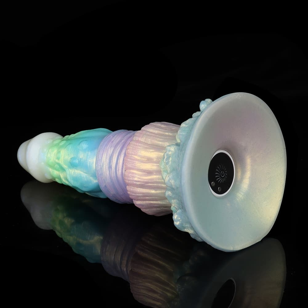 幻の光るカラー、釘造形夜光電動振動ディルド