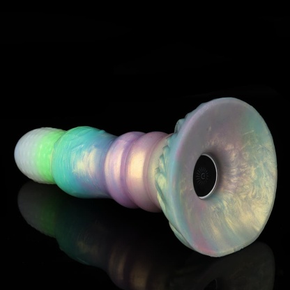 カラフルな夜光グラデーションを備えた金剛鈴風夜光電動振動ディルド