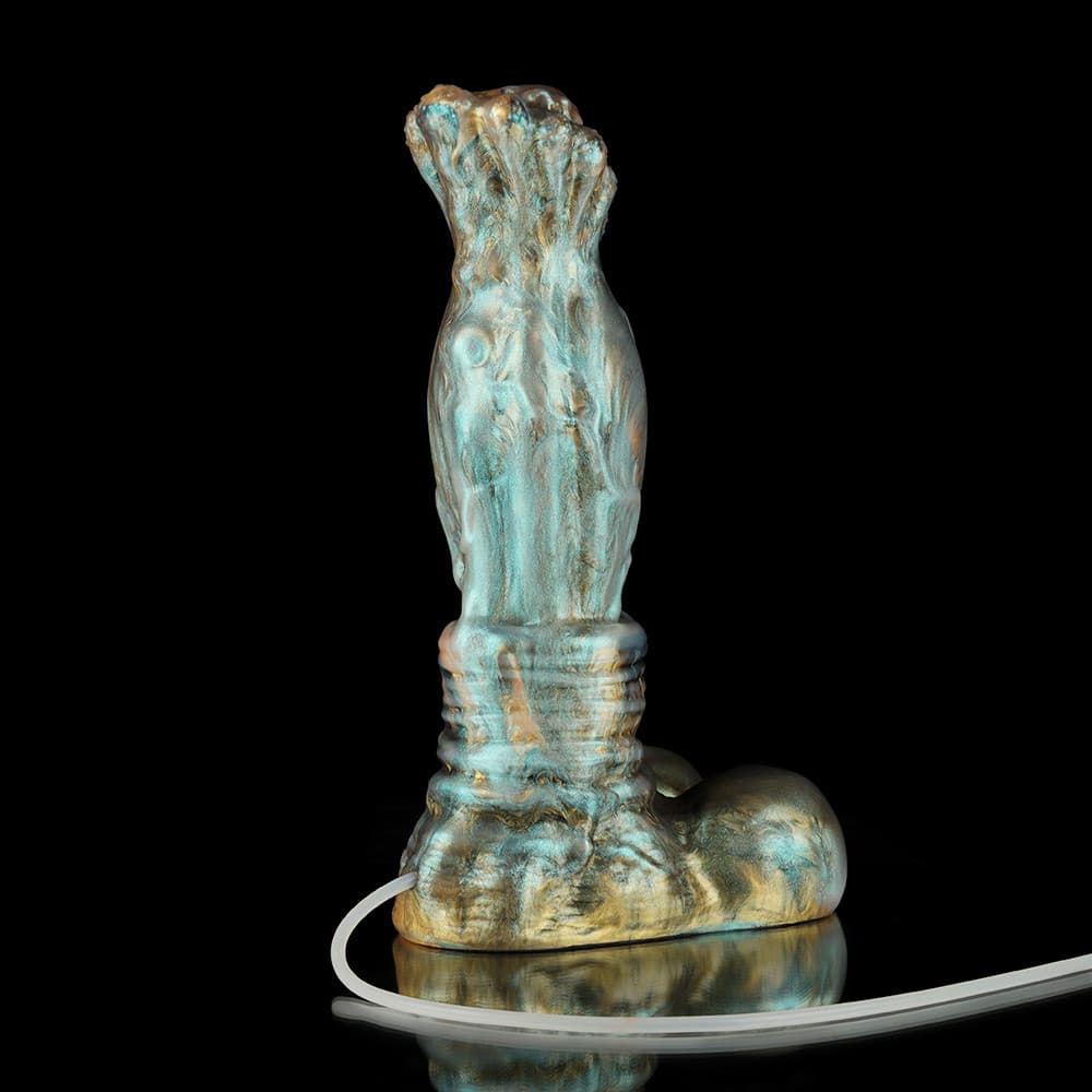 青と金のグラデ「青鸾」風射精ディルド