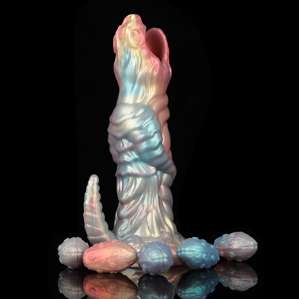 カラフル 恐竜 エアボム 卵産卵器 ディルド（卵5個付属）