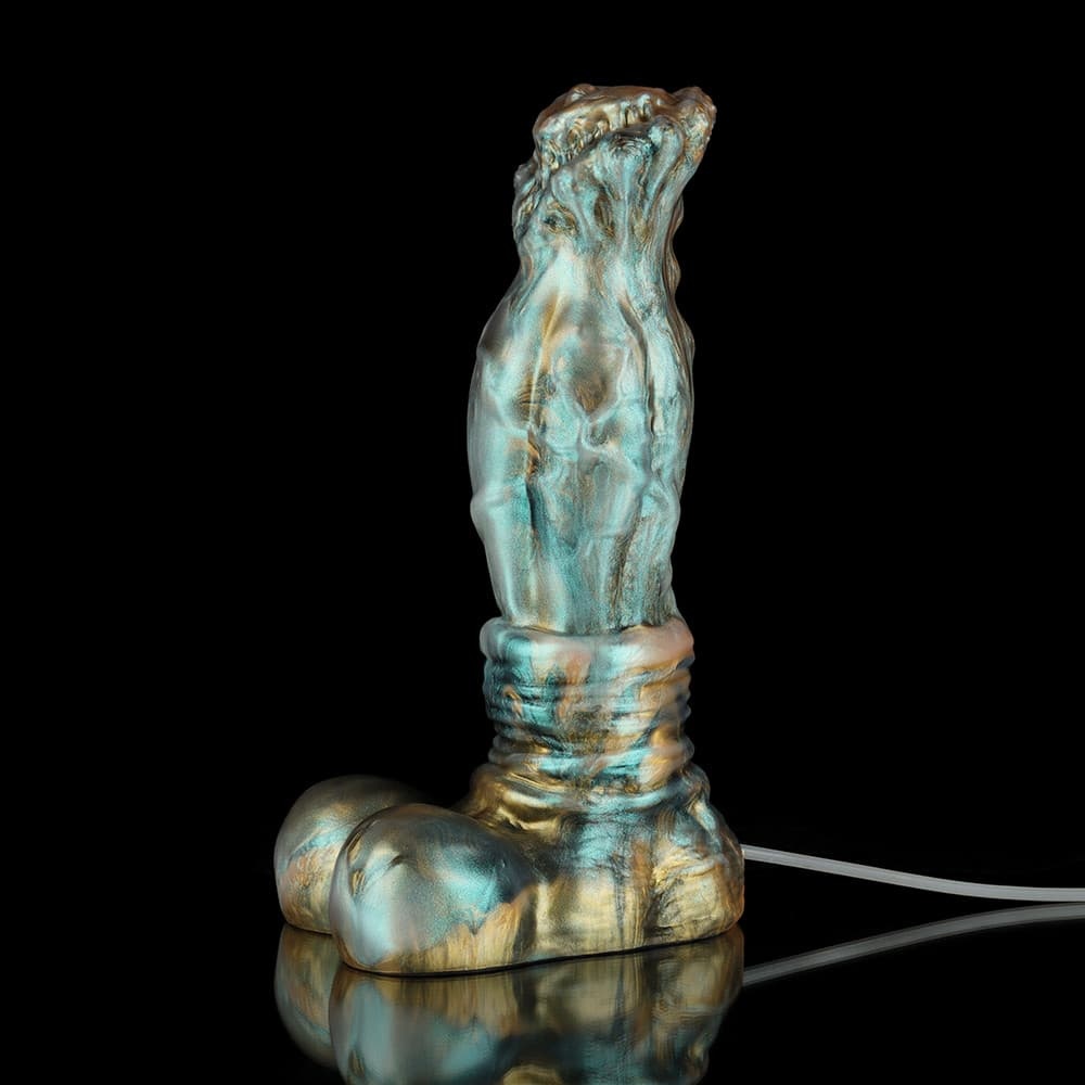 青と金のグラデ「青鸾」風射精ディルド