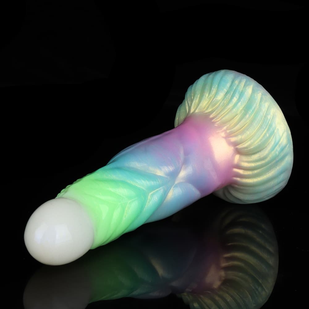 光り輝く多彩な夜光を備えた鎏金錘デザインの電動振動ディルド