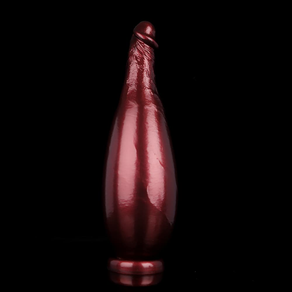 ワインレッドの杖型空気注入式ディルド