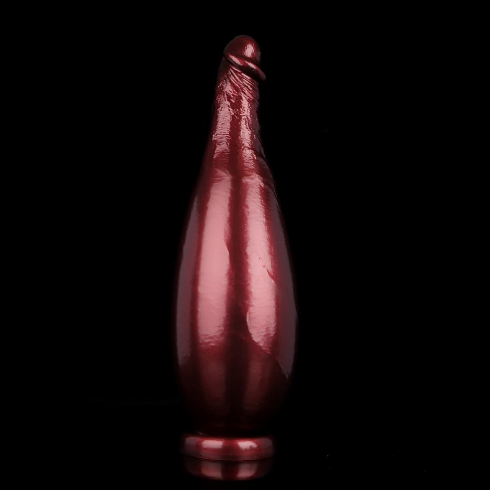 ワインレッドの杖型空気注入式ディルド