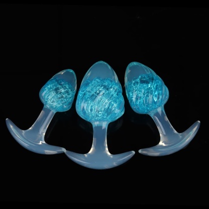 アイスクリーム形状のクリスタル製アナルプラグ9色展開、3サイズ展開