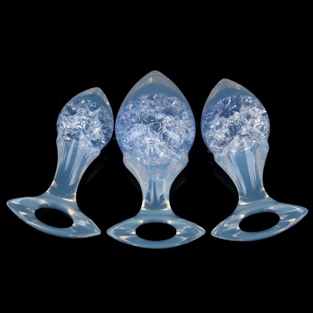 矢印型クリスタルアナルプラグ 9色、3サイズ