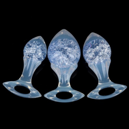 矢印型クリスタルアナルプラグ 9色、3サイズ