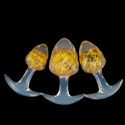 アイスクリーム形状のクリスタル製アナルプラグ9色展開、3サイズ展開