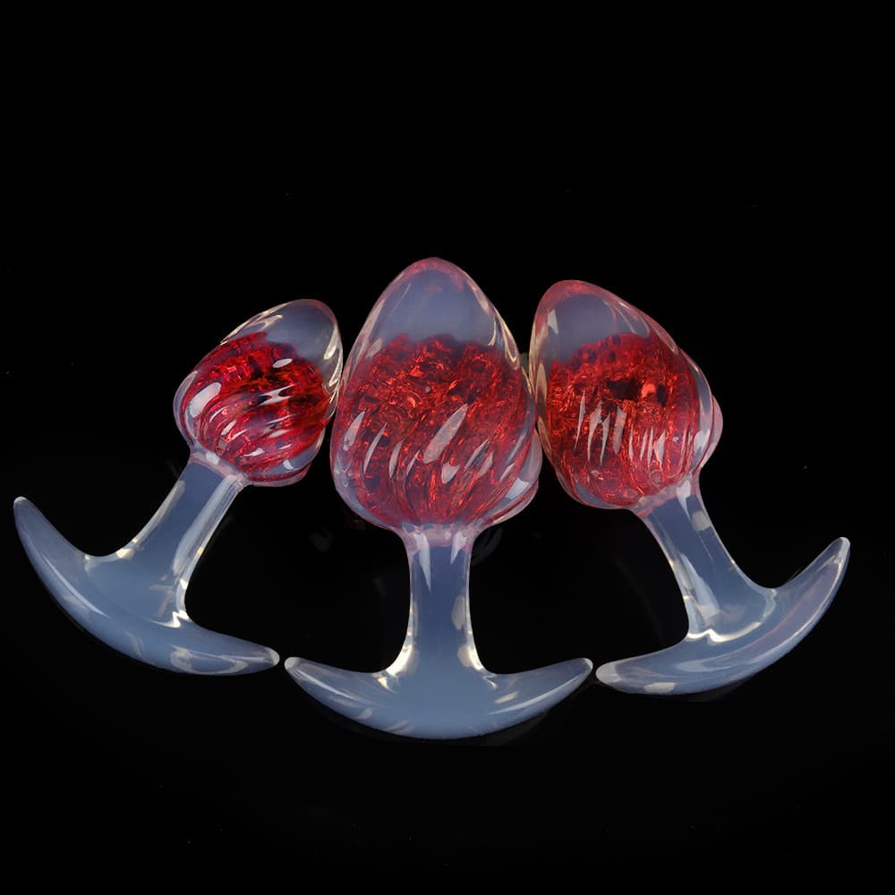 アイスクリーム形状のクリスタル製アナルプラグ9色展開、3サイズ展開