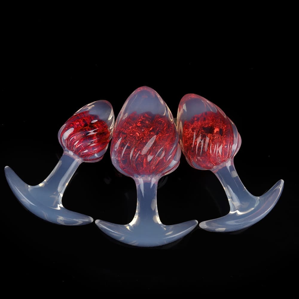 アイスクリーム形状のクリスタル製アナルプラグ9色展開、3サイズ展開