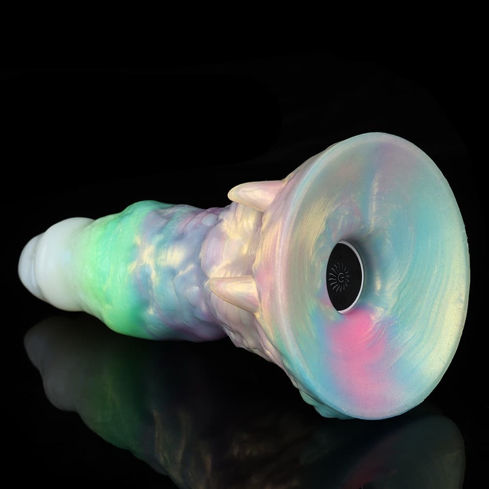 光り輝く多彩な夜光を持つ獅子座デザインの電動振動ディルド