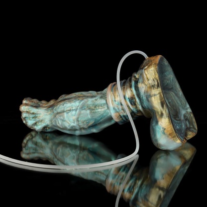 青と金のグラデ「青鸾」風射精ディルド